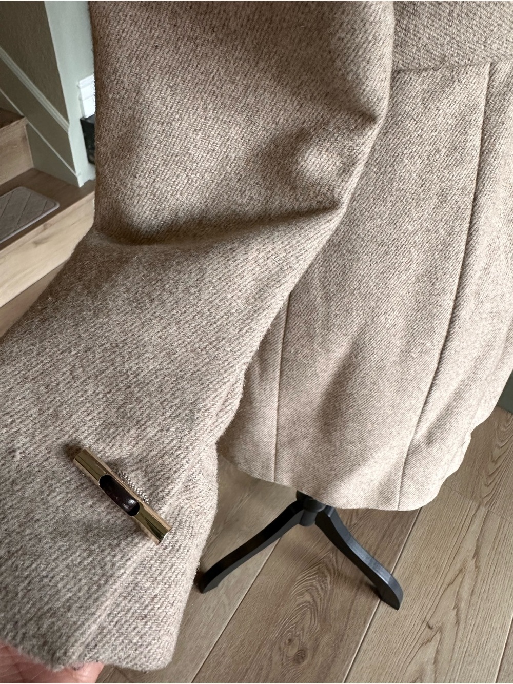 ⭐️LAST CHANCE⭐️ Calvin Klein PXXS Belted Asymmetrical Wool Coat Size P - Picture 10 of 17